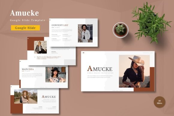 Amucke - Google Slide Template: Elevating Professional Presentations in a Visual-First World