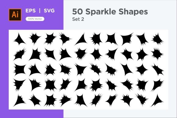 Elevating Digital Aesthetics with Sparkle Shape Symbol Sign V1 -50-2