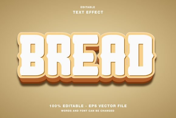 Elevating Digital Branding with the Editable Bread Text Effect for Illustrator