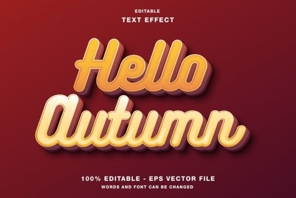 Evaluating the Hello Autumn Editable Text Effect for Digital and Print Design