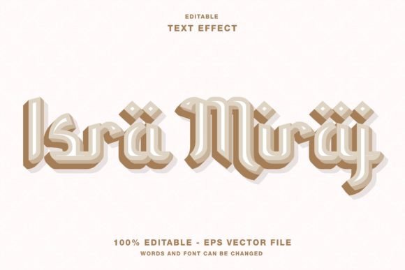 Isra Miraj Arabic 3D Text Effect Guide