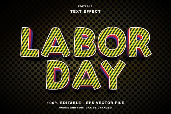 Labor Day Editable Text Effect Guide