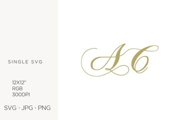 Monogram Letter A and C: SVG Art for Design