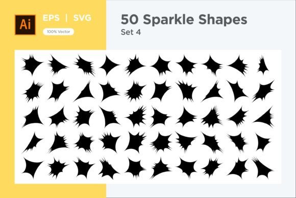 Sparkle Shape Symbol Sign V1 -50-4: Elevating Design with Contemporary Vector Graphics
