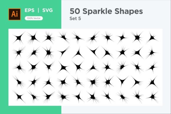 Sparkle Shape Symbol Sign V2-50 -5 Guide