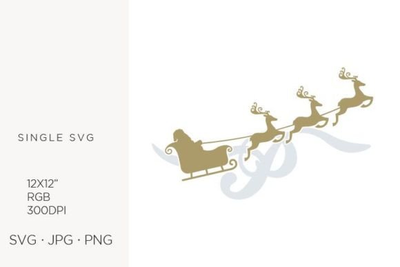 Strategic Branding with Santa Claus Sky Sledge, Letter P: A Design Asset for Seasonal Impact