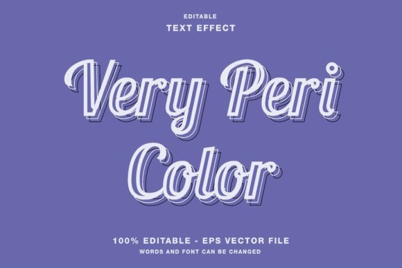 Very Peri Color Text Effect for Illustrator
