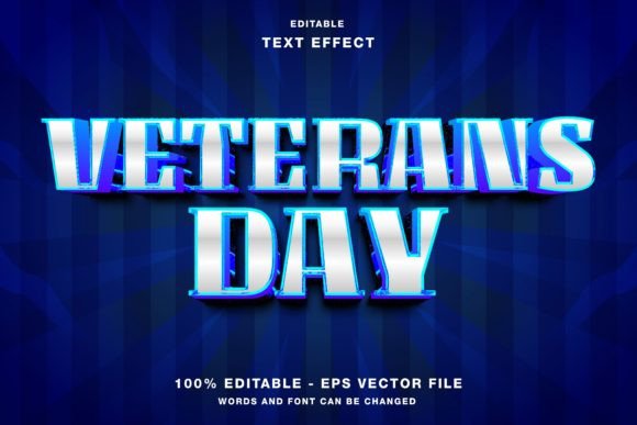 Veterans Day Editable Text Effect Guide